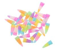 WRITWAA 30 Pezzi Accessori per Unicorno per Kit Diy con Clip e Cerchietti Resina Decorazioni per Feste e Stile Facili Usare e Leggeri