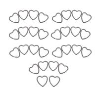 WRITWAA 30 Pezzi Portachiavi Diviso in Ferro a Forma di Cuore, Anelli Resistenti per Fai da Te Artigianale, Portachiavi Portatili Ergonomici per Chiavi Casa e Auto