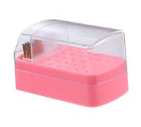 WRITWAA 30Fori Organizer per Punte Trapano per Unghie con Slot e Spazzola per Resistente per Manicure per Estetiste e Appassionati Nail Art