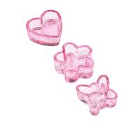 WRITWAA 3pezzi Bicchiere in Vetro per Nail Art Contenitore Trasparente Forma di Cuore Fiore Farfalla Ciotola per Ammollo Mani per Manicure Bicchiere per Miscelazione di Liquidi per Unghie