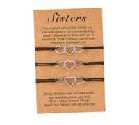 WRITWAA 3pezzi Braccialetto Donna Cuore Cavo Bracciale Amicizia Intrecciato Catena Polso Friends Regalo Compleanno Natale Braccialetto Leggero Bello