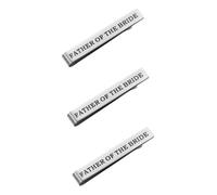 WRITWAA 3pezzi Fermacravatta Per Matrimonio Personalizzato Inossidabile Clip Per Cravatta Con Incisione Padre Della Sposa e Ti Ho Amato Prima Accessorio Elegante Per Cerimonie e Occasioni