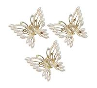 WRITWAA 3pezzi Fermaglio per Capelli Perle e Farfalle Forcine in Lega di Zinco Accessori per Copricapo da Donna Adatte Tutte le Acconciature e Occasioni