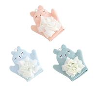 WRITWAA 3pezzi Guanto Bagno Cartone Animato Per Ragazzo Ragazza Guanti Per Scrub Del Delicati Per Bagno Dei Ragazzo Ragazza