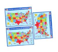WRITWAA 3pezzi Mappa Degli Stati Uniti Da Parete Poster Didattico Di Geografia Per Ragazzo Ragazza Decorazione Per Camera Da Letto e Ufficio Stampa Nitida e Resistente