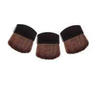 WRITWAA 3pezzi Mini Flat Powder Makeup Brush Cosmetici Compatti Con Corto Per Fondotinta Liquido e Polvere Strumento Per Donne e Ragazze