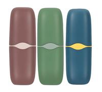 WRITWAA 3pezzi Portastuzzicadenti da Viaggio Pz Portastuzzicadenti Portatile per Dentifricio Campeggio Tazza per Lavaggio per Viaggi di Lavoro Trucco Scuola Palestra Casa Design