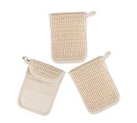 WRITWAA 3pezzi Sacchetto Per Sapone in e Lino Coulisse Esfoliante e Schiumogeno Per Bagno e Doccia Come Spugna Viaggio Per Pulizia Del
