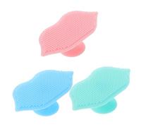 WRITWAA 3pezzi Spazzola Per Pulizia Del Viso in Silicone Manuale Esfoliante Per Crosta Lattea Scrub Per Viso Punti Neri Punti Bianchi Rimozione Residui Trucco Rosa Blu Verde