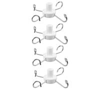 WRITWAA 4 Pezzi Accessori per aste portaflebo Gancio inossidabile cremagliera acciaio In piedi appendiabiti per rack per infusioni ospedaliere parti del palo iv plastica