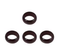 WRITWAA 4 Pezzi Bracciale Rigido in Legno Marrone Boho per Donna, Largo | Grana Naturale Visibile, Leggero e Comodo Tutto il Giorno, Diametro 65mm, Design Vintage la Stagione Calda