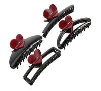 WRITWAA 4 Pezzi clip d'amore Carino Futti per i per le donne bobby cuore buono fermagli per per donne con sottili Clip per molletta resina