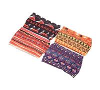WRITWAA 4 Pezzi Fasce Larghe Africane per Donne Headband Elastiche per Yoga e Sport Design Vintage Antiscivolo per Attività Quotidiana