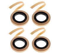 WRITWAA 4 Pezzi Fascette per Banconote in Carta Gialla, Involucri per Bollette Resistenti e Riutilizzabili, Cinturini per Valuta Adatti a Uso Bancario e Domestico per Organizzazione