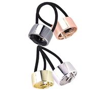 WRITWAA 4 Pezzi fascia per in lega Portanti coda di cavallo Titolari polsini per d'oro buio hair clip hair pin accessori per da donna Porta coda di cavallo elastico