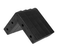 WRITWAA 4 Pezzi Gambe per Mobili in Plastica L-shaped Nero, Supporti per Divano e Letto, Antiscivolo e Resistenti, per Organizzare lo Spazio Sotto Letto