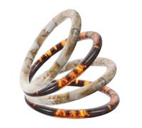 WRITWAA 4 Pezzi Manici Resina per Borse Te Manici Rotondi per Borse Spiaggia e macramè Accessori Decorativi Facili da Installare per Creazioni Artigianali