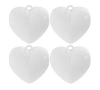 WRITWAA 4 Pezzi Peso per Palloncini in Resina Bianco a Forma di Cuore o Stella, Riutilizzabile per Decorazioni Eleganti di Matrimoni e Feste