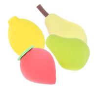 WRITWAA 4 Pezzi Spugna di bellezza alla frutta piccole spugnette per il trucco mini spugne per cunei per il trucco puff Soffio di polvere strumenti per il trucco delle donne