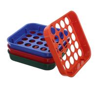 WRITWAA 4 Pezzi Vassoio Separatore di Monete in Plastica Leggero e Portatile per Smistamento Veloce di Spiccioli e Centesimi, per Uffici e Contabilità
