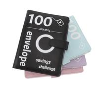 WRITWAA 4 Set Quaderno ad Anelli Elegante in Pu con Buste Trasparenti per Gestione Risparmio Denaro, Organizer per Coppie con Design Raffinato e Gestione Facile del Budget