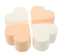 WRITWAA 4 spugne per il trucco a forma di cuore, delicate sulla pelle, senza lattice, per fondotinta liquido e illuminante, colori casuali