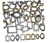 WRITWAA 40 Pezzi Cornice per unghie per cornice per foto Decorazioni per unghie gotico mini cornice per nail art mano cornici per foto barocche cornici in stile barocco lega