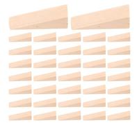 WRITWAA 40 Pezzi Cuneo Fermaporta in Legno Triangolare Beige, Blocco Decorativo per Porte Stabilità Migliorata, Adatto per Pavimenti Moquette e Ufficio