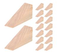 WRITWAA 40 Pezzi Set 40 Fermaporta in Legno 6x2x3 Cm Cunei Antiscivolo per Porte Interni Bagno Ufficio Moquette Pavimenti Legno