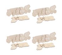 WRITWAA 45 Pezzi Sagome Auto in Legno Non Finite per Decorazioni Fai da Te Ritagli di Legno Veicoli da Costruzione per Pittura e Progetti Creativi per Attività Educative e Feste Tema