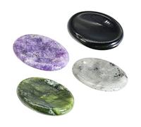 WRITWAA 4pezzi Pietra Massaggiante Per Cristallo Mini Piastra Raschiante Per Al Raschietto Portatile Per Massaggio Antistress e Rilassamento