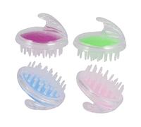WRITWAA 4pezzi Spazzole Pulizia Capelli Trasparenti Colori Misti Massaggiatore Capelli Per Uso Domestico e Salon Stimola Acupressione e Rimuove Morta