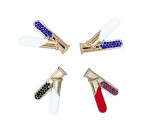 WRITWAA 4pezzi Spille Chimica in Lega Clip Metallo Facile da Attaccare per Cappotti e Giacche Accessori Università e Laurea Colore Casuale