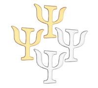 WRITWAA 4pezzi Spille in Lega Simbolo della Psicologia, Design Originale e Fissaggio Sicuro per Abbigliamento, Accessorio Creativo per Vestiti da Donna