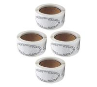 WRITWAA 4Roll Etichette Adesive Ovali Bianche per Bottiglie e Plastica, Scrivibili a Mano Forte Adesione, Realizzate in Carta Elegante per Organizzazione Cucina e Confezionamento,
