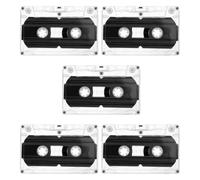 WRITWAA 5 cassette audio vergini: cassette audio da 45 minuti a basso rumore per registrazioni fai-da-te di musica, discorsi, voce, benedizioni, insegnanti e studenti, con custodia.