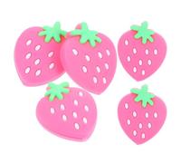 WRITWAA 5 Pezzi Ammortizzatore per Racchetta da Tennis, Smorzatore di Vibrazioni in Silicone a Forma di Fragola, Rosa, Leggero, per Match di Tennis, per Tennisti Professionisti