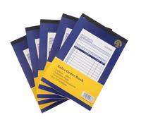 WRITWAA 5 Pezzi Libro degli Ordini per Piccole Imprese in Carta a 2 Parti Blocco Integrato, Gestione Efficiente delle Fatture e Ricevute per Uffici e Professionisti Autonomi