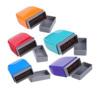 WRITWAA 5 Pezzi Set di Timbri e Gestione Documentale Efficiente Autoinchiostranti Marchi Chiari e Plastico Resistente per Ufficio Finanziario per Ambienti di Lavoro Impegnati