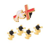 WRITWAA 5 Pezzi Spilla Pace con Croce e Colomba Accessorio Donna Elegante per Abbigliamento Regalo con Design Religioso e Dettagli Raffinati
