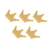 WRITWAA 5 pezzi Toppe Corona Oro con Paillettes da Cucire Decorazione Tessuti Abiti Patch Te Resistenti e Pratiche per Giubbotti e Vestiti