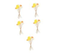 WRITWAA 5 Set Aromaterapia Olio Essenziale Oli Essenziali Diffusore Di Fiori Bastoncini Di Vimini Base Diffusore A Bastoncini Rattan Di Fiori Papiro 12 Pezzi*5