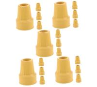 WRITWAA 5 Set Cuscinetti Per Le Stampelle Trekking Presa Gomme Cuscinetto Per Stampella Antiscivolo Punte Antiscivolo in Canna Gomma Da Cancellare Yellow 4 Pezzi * 5