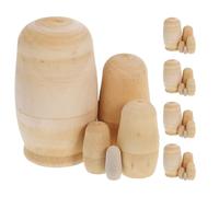 WRITWAA 5 set di bambole nidificanti: kit fai da te di bambole nidificanti russe non verniciate, a 5 strati, in legno grezzo, per dipingere - fai da te per le feste e decorazione della casa