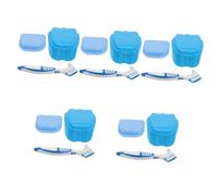 WRITWAA 5 Set Set di scatole per la protesi dentiera protesi comodo porta tutore Astuccio custodia per falso contenitore caso domestico plastica
