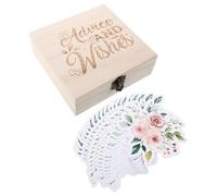 WRITWAA 50 carte con previsioni e consigli per i -genitori - Gioco per baby shower - Carte dei desideri per mamma e papà - Prevede peso/lunghezza/colore dei capelli/occhi