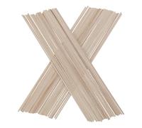WRITWAA 50 Pezzi Bastoncini di Legno Quadrati 300x3mm per Lavoretti Artigianali e Modellismo, Legno Beige Eccellente Lavorabilità e Facile Assemblaggio per Attività Domestiche