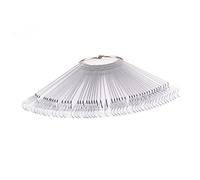 WRITWAA 50 Pezzi Cerchio Di Ferro Con Carta a Colori Chiaro Display Unghia Per Unghie in Gel Da Pratica Trasparente Uv Per Nail Art Bastoni Colore