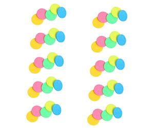 WRITWAA 50 Pezzi Cotone Detergente Di Grandi Dimensioni Inventare Spugna Giri Crea Spugne Riutilizzabile Bob Trucco Spugna Per Il Viso Facciale Spugne Per Il Viso Cotone Di Polpa Di Legno