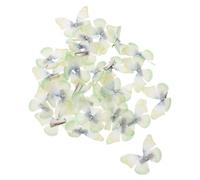 WRITWAA 50 Pezzi Fermagli per Capelli Farfalla Doppio Livello in Tulle Leggero Verde Clip Morbide e Resistenti con Presa Sicura per Bambine Ragazze e Donne Accessori per Halloween Cosplay